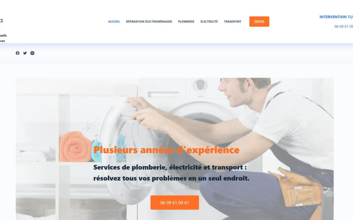 Aperçu de la page d’accueil du site ACTS 83
